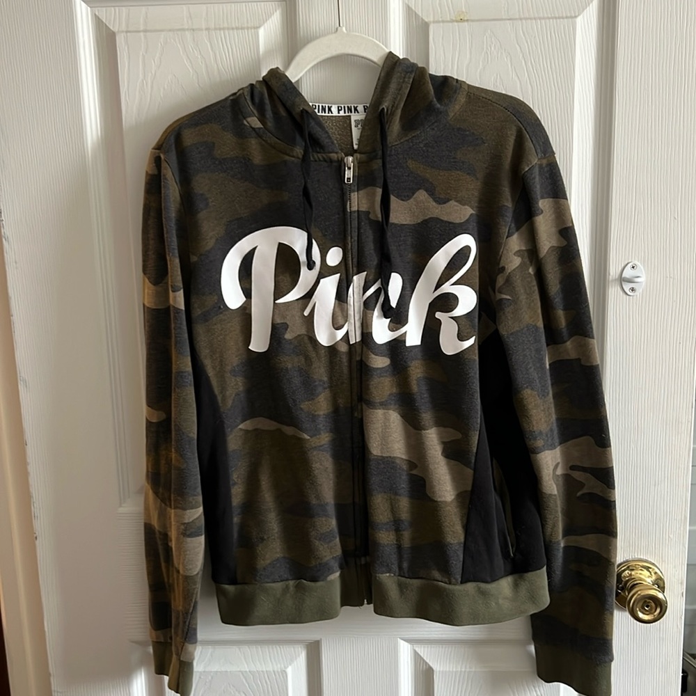 Camo PINK Zip Up Hoodie